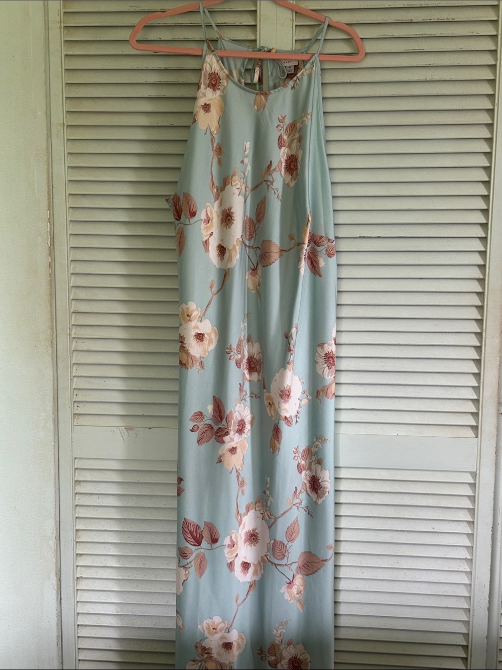 A new day plus size Light Blue Floral Halter Maxi Dress 3X w/ tags